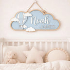 Hot Air Balloon & Cloud Nursery Sign