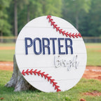 3D Baseball Nursery Round Plaque