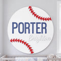 3D Baseball Nursery Round Plaque