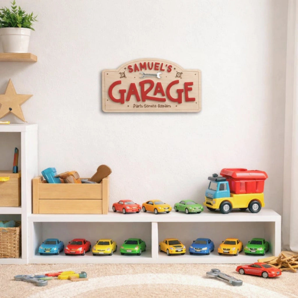 Garage Playroom Name Sign | Custom Boys Sign