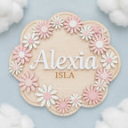 Wooden Daisy Nursery Name Plaque