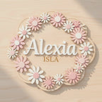 Wooden Daisy Nursery Name Plaque