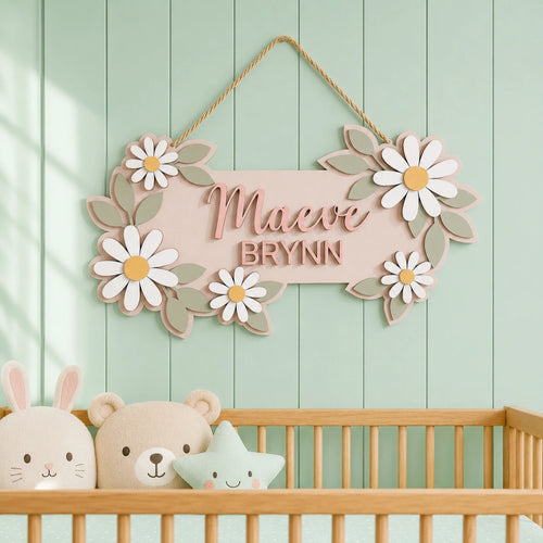 Custom Daisy Kids Name Sign