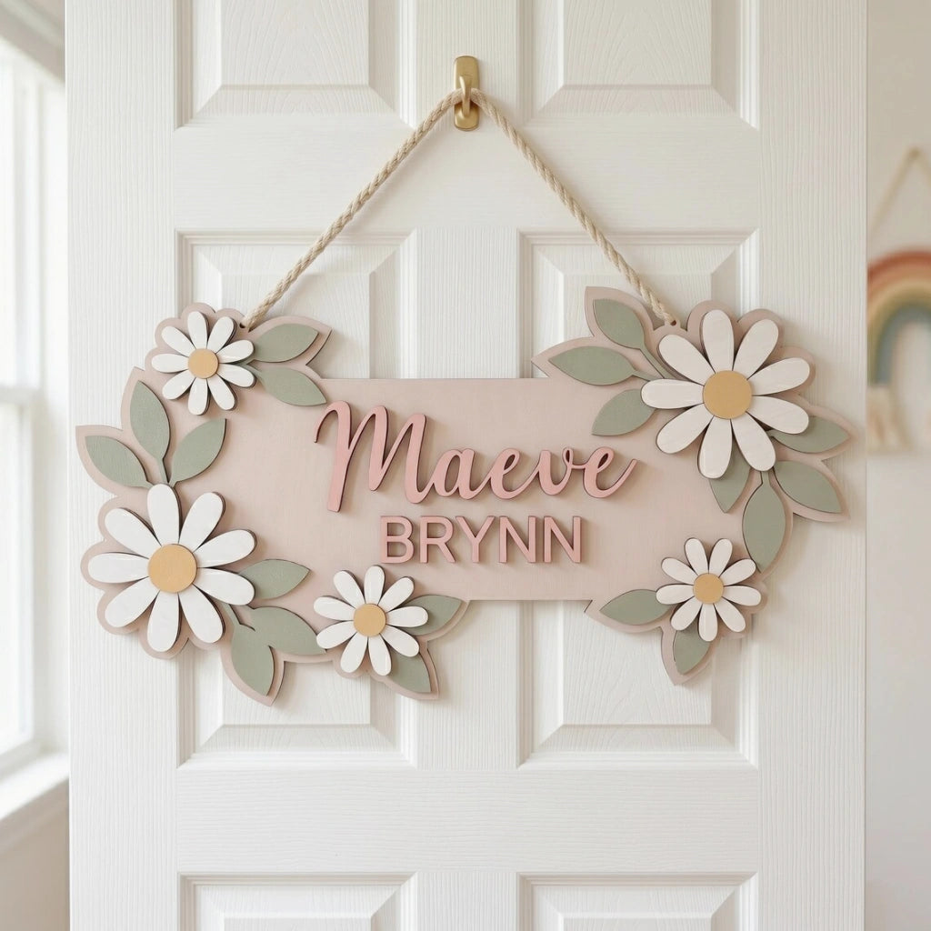 Custom Daisy Kids Name Sign