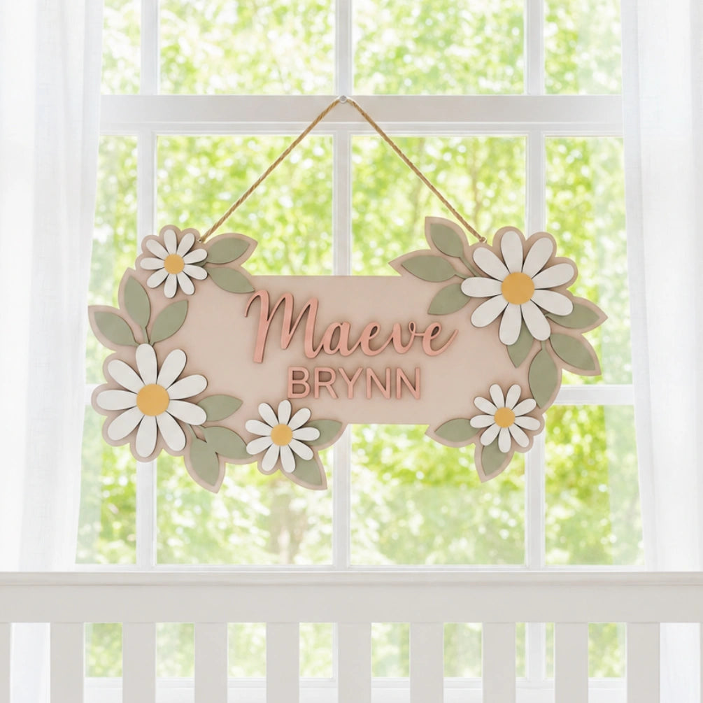 Custom Daisy Kids Name Sign