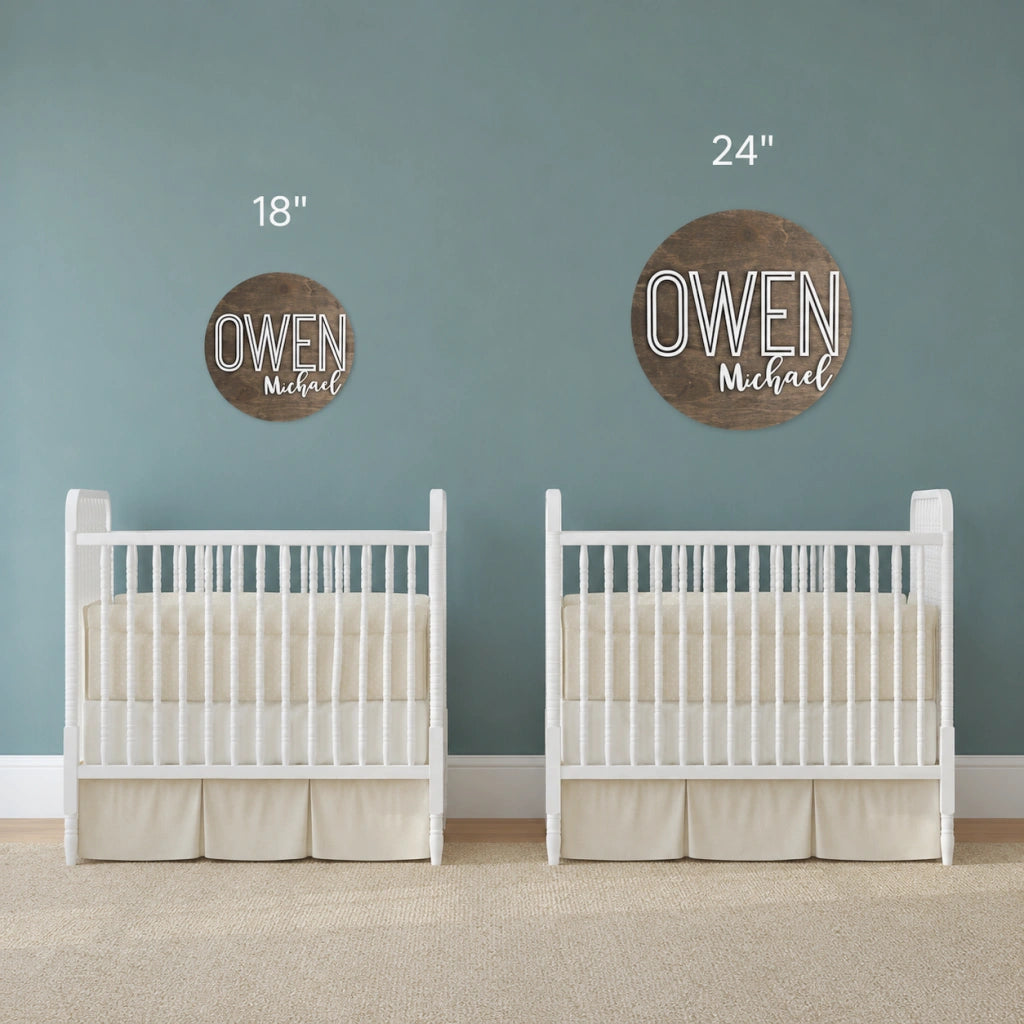 Floral Name Sign for Vintage Nursery