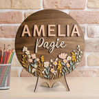 Wildflower Nursery Name Sign