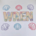 Mermaid Themed Initial Name Sign | Nautical Decor