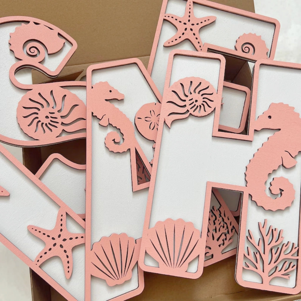 Under The Sea Name Letter Sign