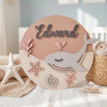 Whale Nursery Name Sign | Pink