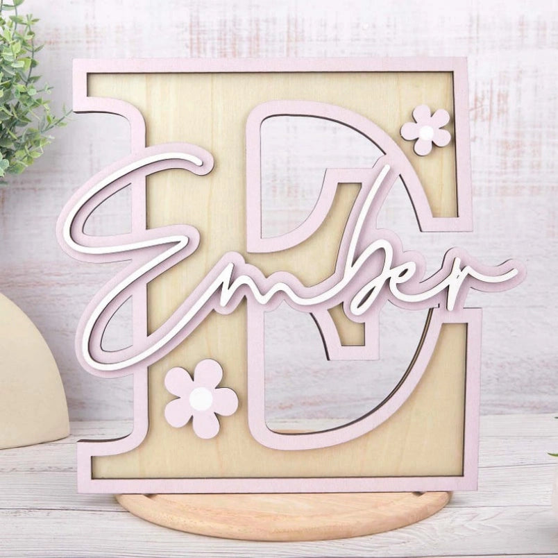 Initial Nursery Door Sign