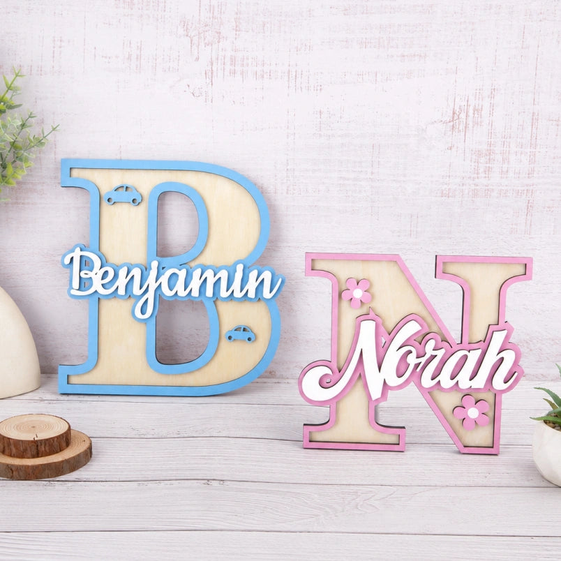 Initial Nursery Door Sign