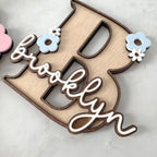 Initial Floral Letter Name Sign