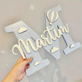 Hot Air Balloon Door Sign with Initial