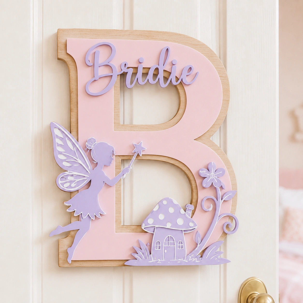 Personalized Fairy Initial Acrylic Sign