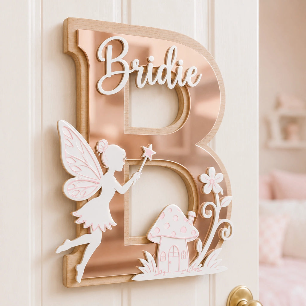 Personalized Fairy Initial Acrylic Sign