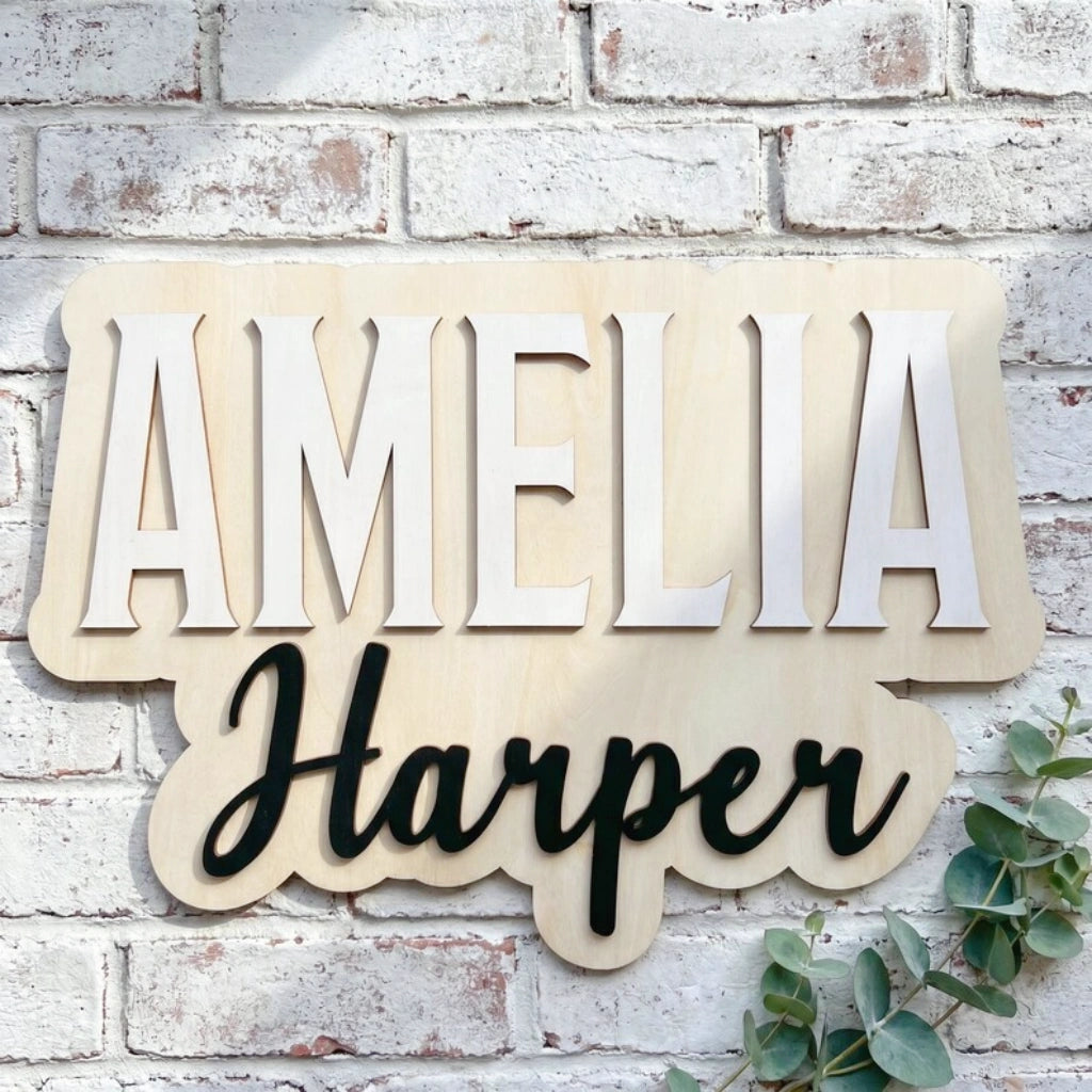 Custom Wooden Nursery Name Sign