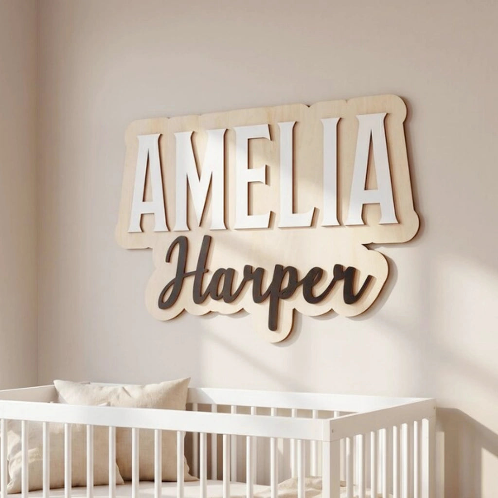 Custom Wooden Nursery Name Sign
