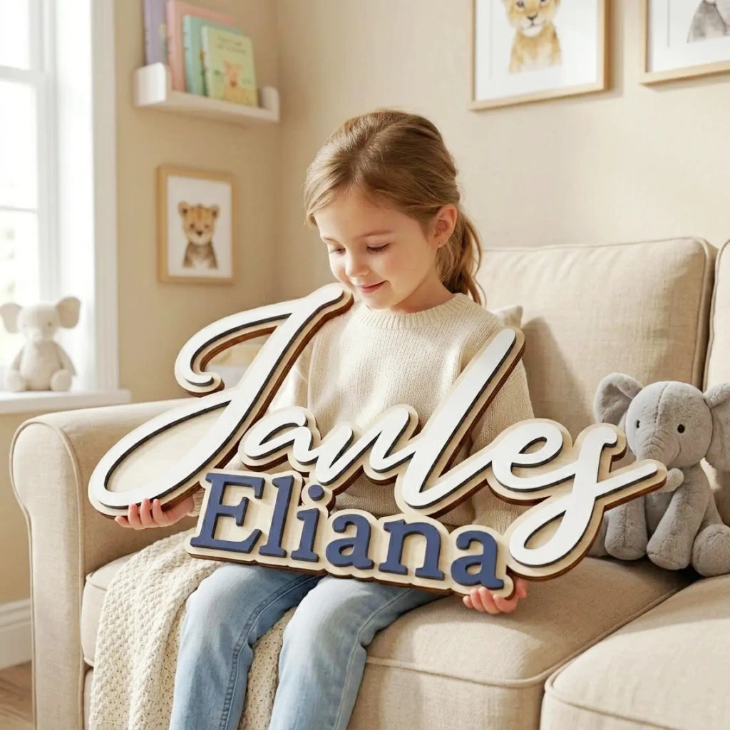 Custom Wood Name Sign for Nursery
