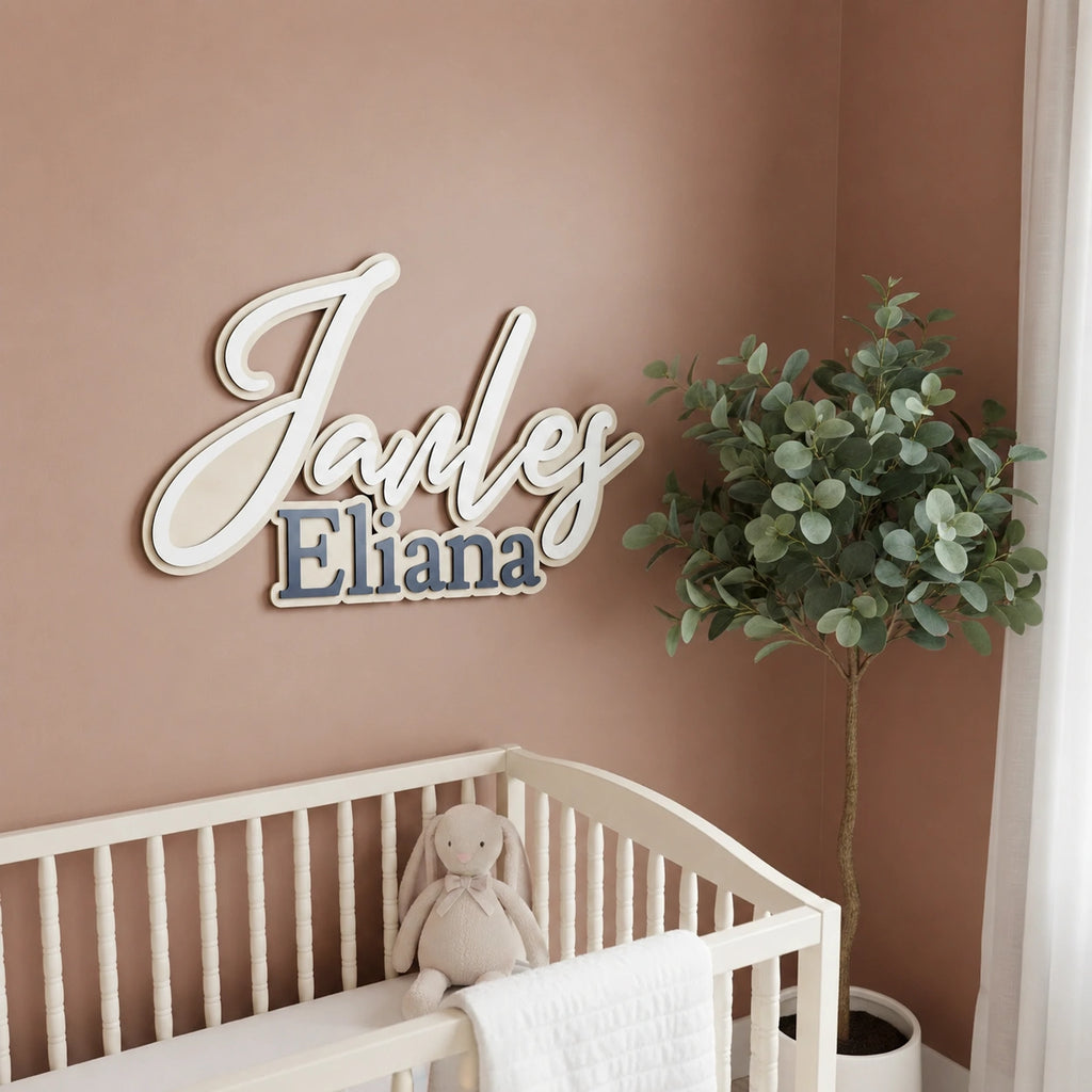 Custom Wood Name Sign for Nursery