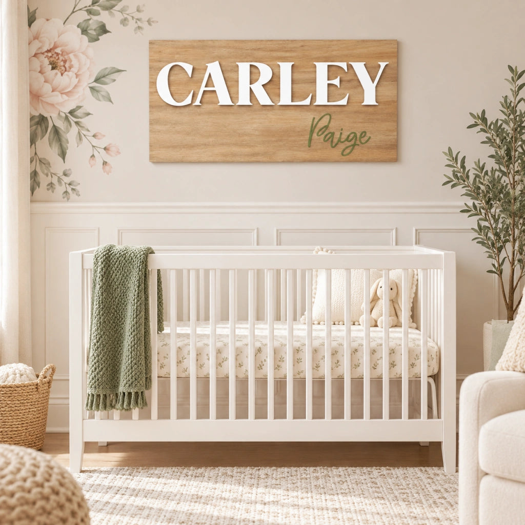Rectangle Custom Nursery Name Sign