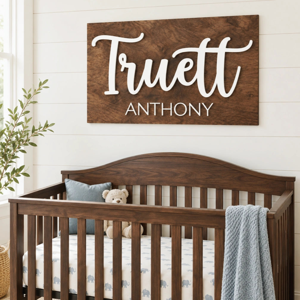 Rectangle Custom Nursery Name Sign