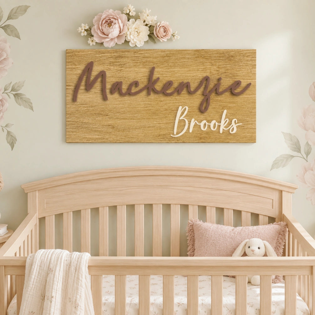 Rectangle Custom Nursery Name Sign