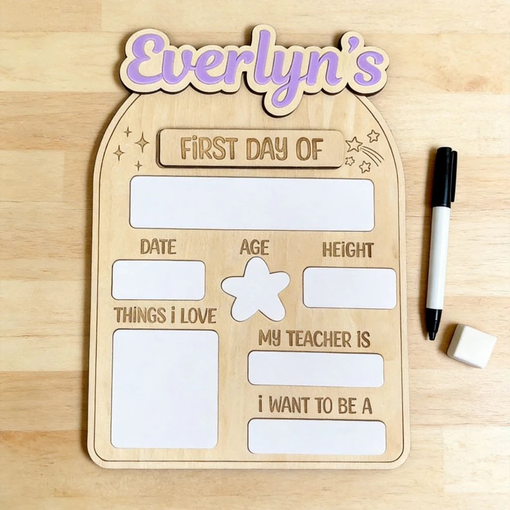 Stars First and Last Day School Sign