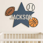 Sports Nursery Name Sign | Size Customizable