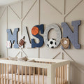 Nursery Letters Name Sign | Sports Themed Decor