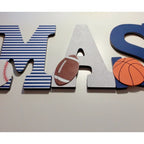 Nursery Letters Name Sign | Sports Themed Decor