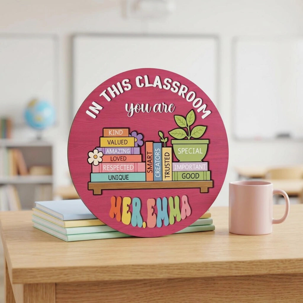 Custom Teacher Door Plaque | Multiple Color Options