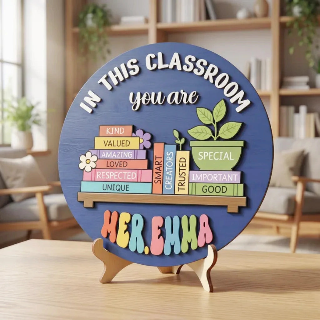Custom Teacher Door Plaque | Multiple Color Options