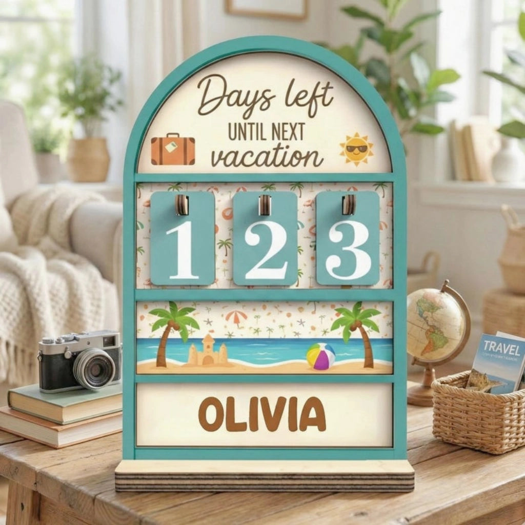 Vacation Countdown Tracker | Days Until Next Vacation Sign