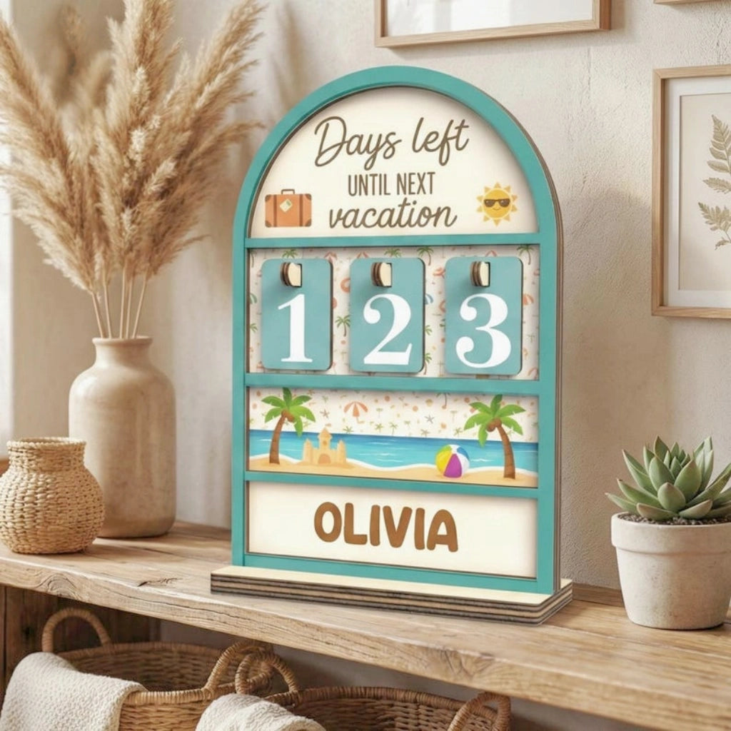 Vacation Countdown Tracker | Days Until Next Vacation Sign