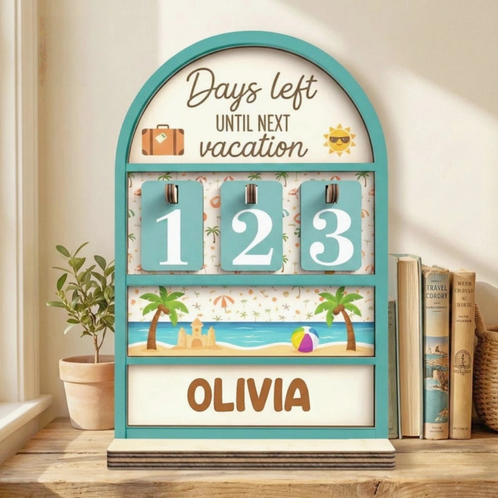 Vacation Countdown Tracker | Days Until Next Vacation Sign