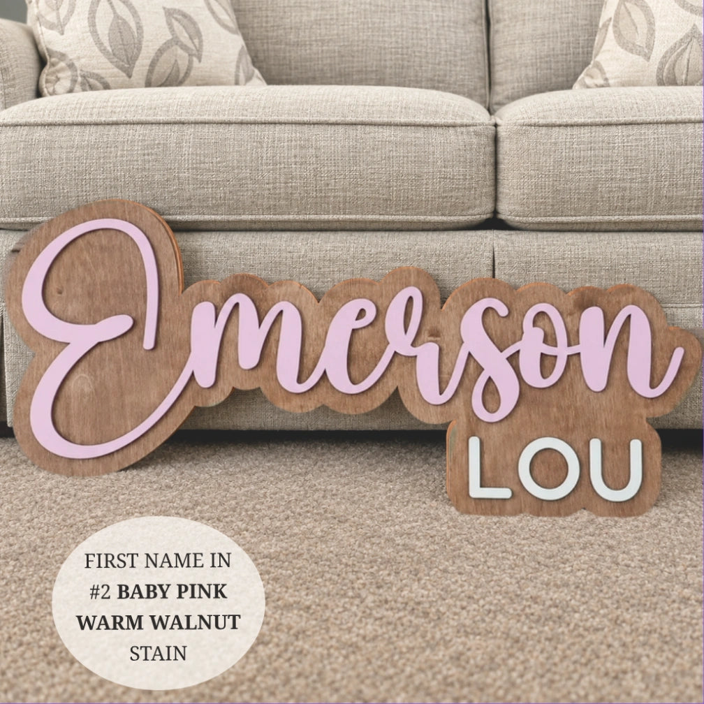Custom Wooden Baby Name Sign