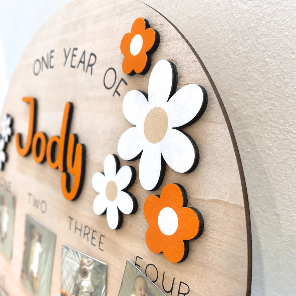 Personalized Baby First Year Photo Board