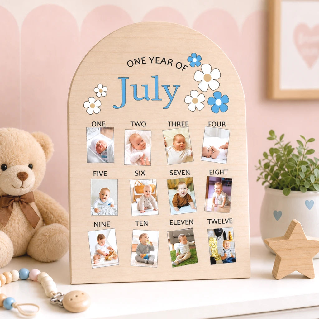 Personalized Baby First Year Photo Board