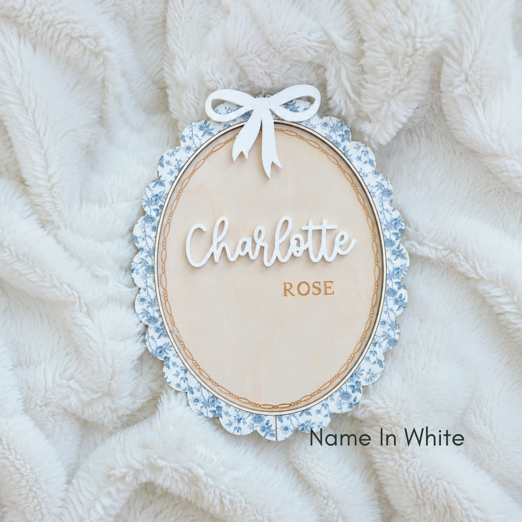 Pink Bow Birth Announcement Signs & Monthly Milestone Signs