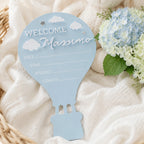 Hot Air Balloon Birth Announcement Sign