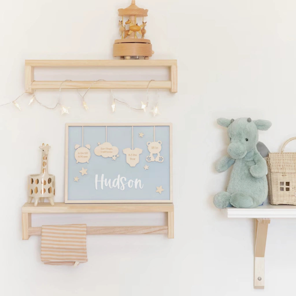 Birth Announcement Frame Sign | Newborn Gift
