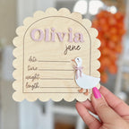 Goose Birth Announcement Name Sign
