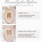 Boho Baby Announcement Birth Stats