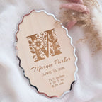 Boho Baby Announcement Birth Stats