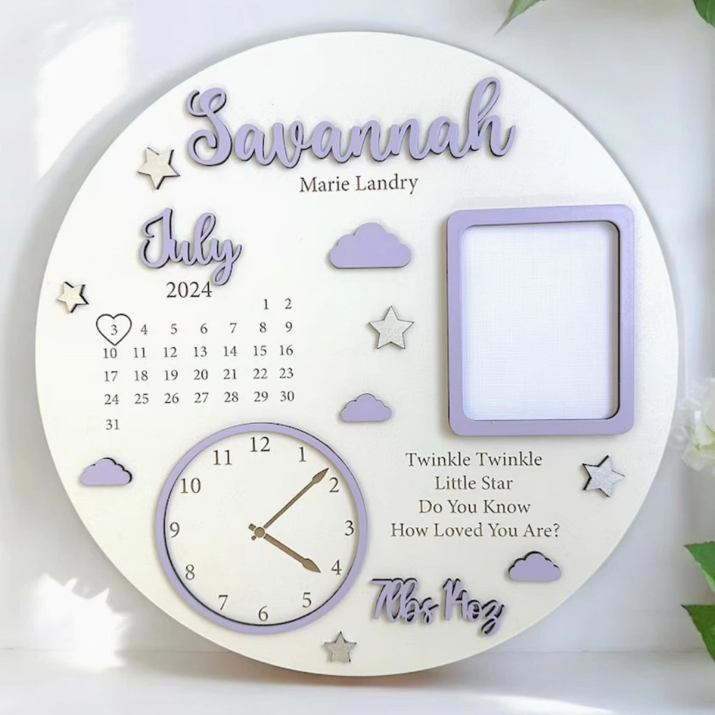 Personalized Newborn Nameplate Photo Gift