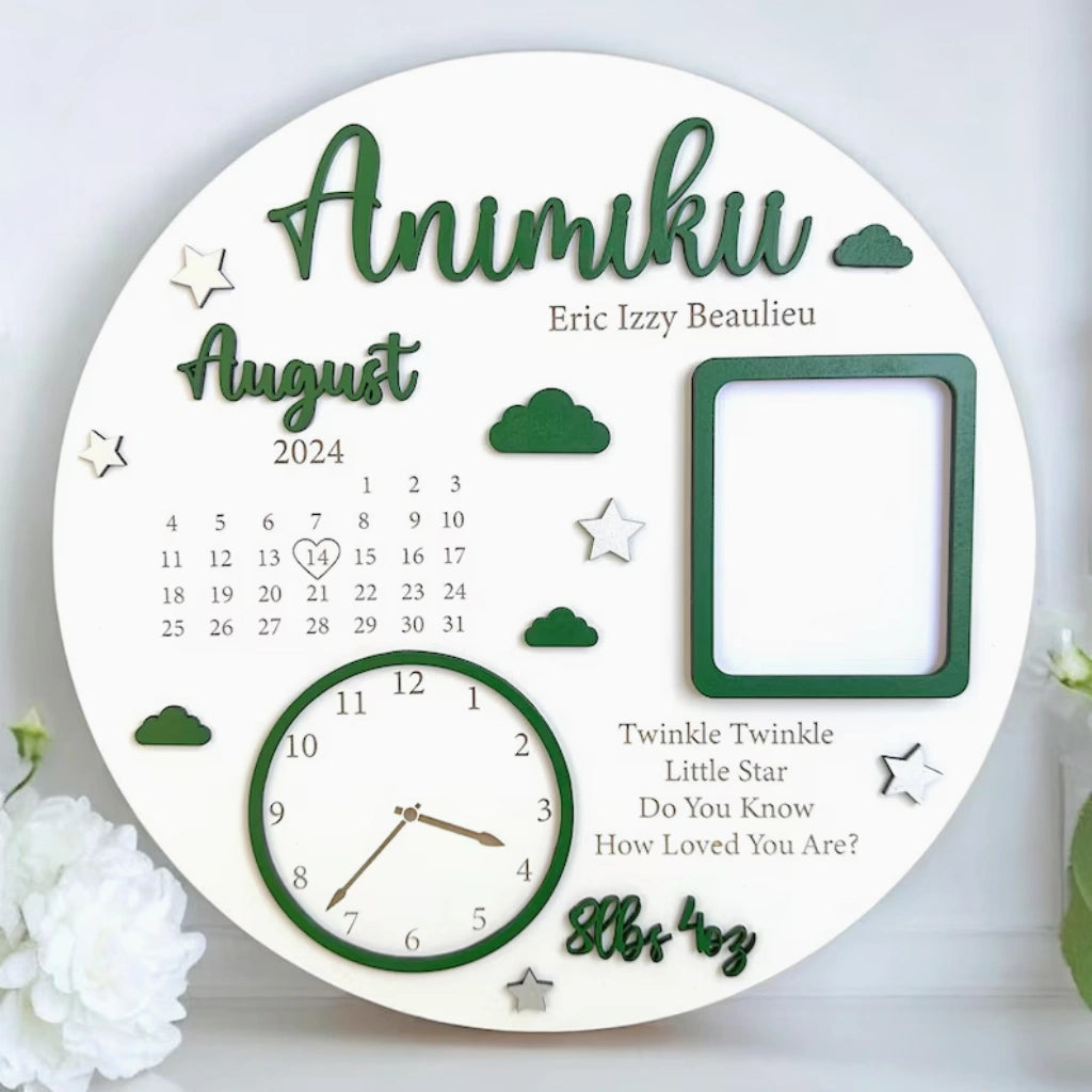 Personalized Newborn Nameplate Photo Gift