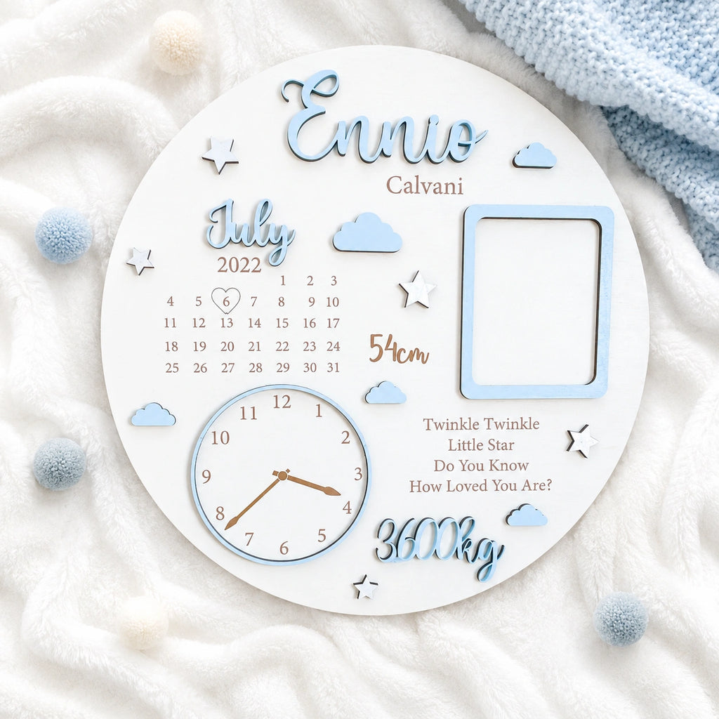 Personalized Newborn Nameplate Photo Gift