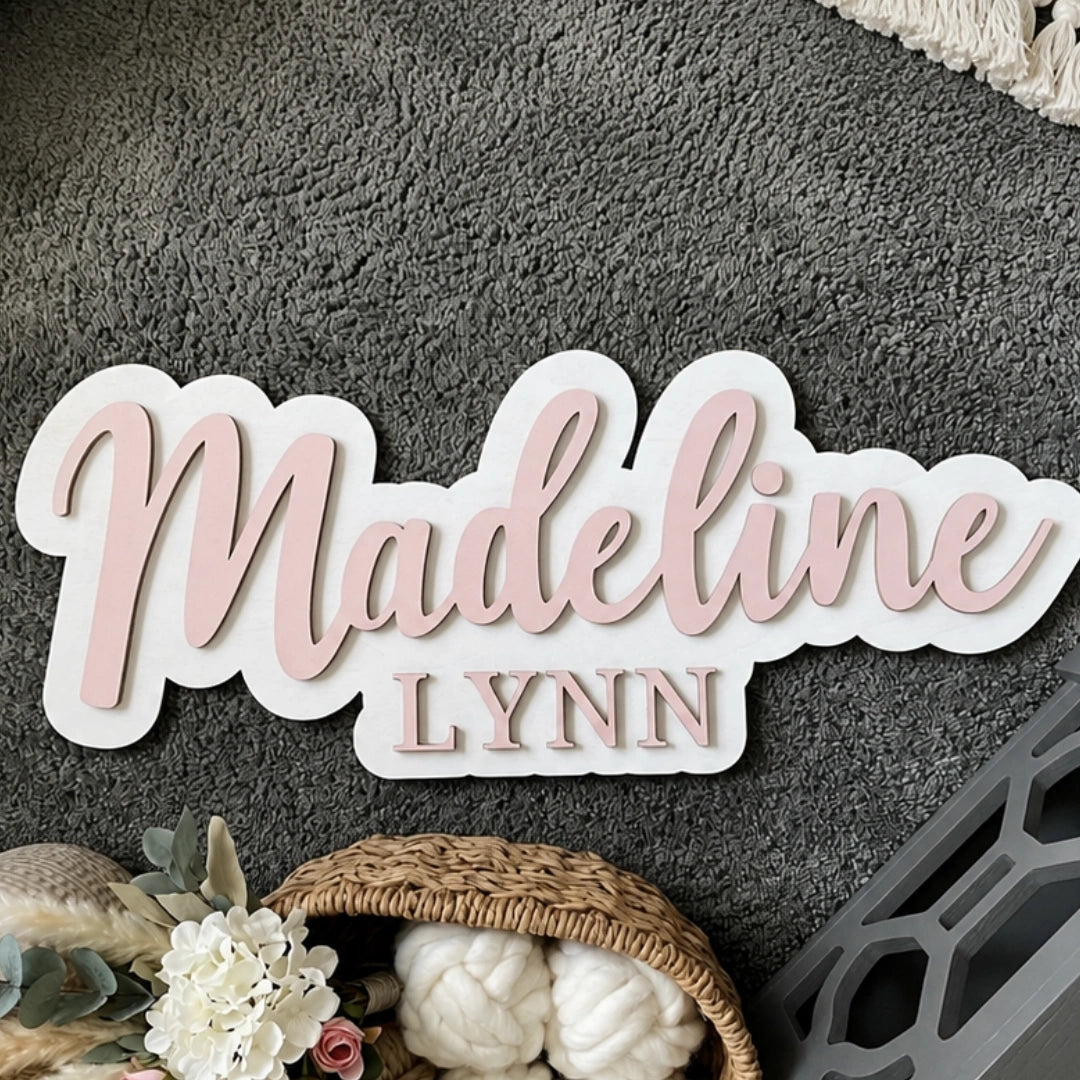 Custom Wooden Baby Name Sign