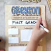 Personalized First & Last Day of School Sign | Interchangeable Name